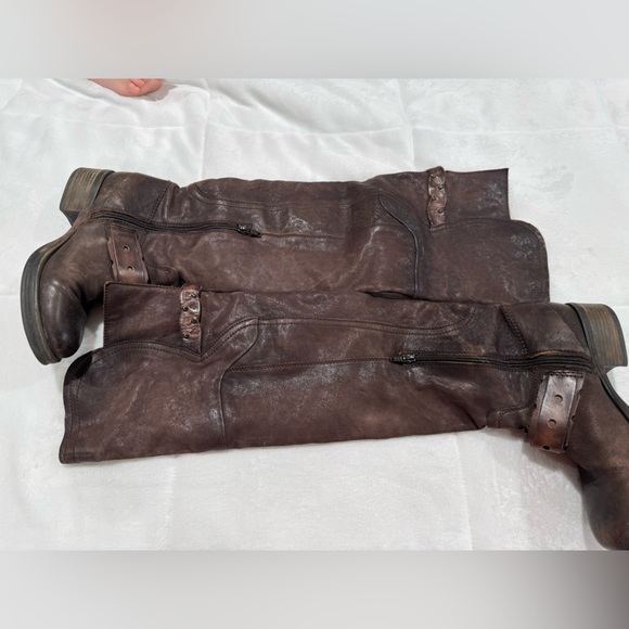 Brown Over the Knee Leather Boots - Picture 2 of 8